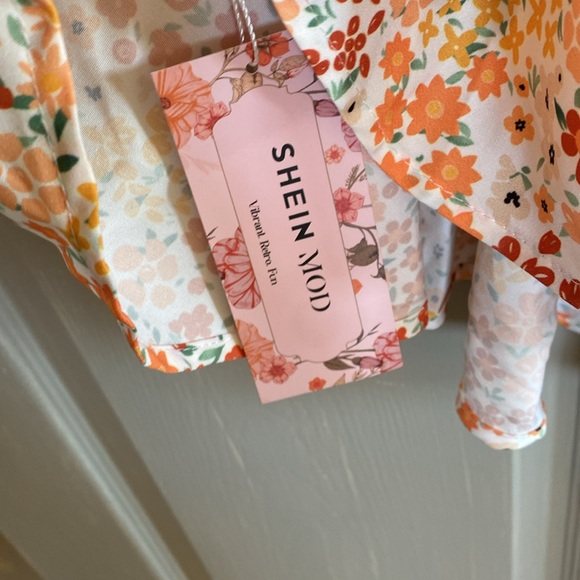 SHEIN dress size M flower print tank straps - Picture 4 of 6